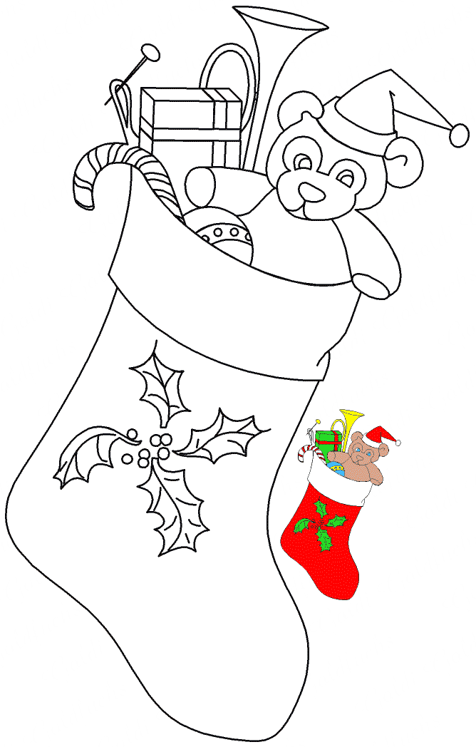 Skarpety świąteczne kolorowanki